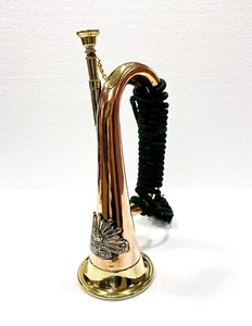 Bugle Messing & Kupfer Musikinstrumente Militär Streitkräfte Trompete Signal - Bild 1 von 7
