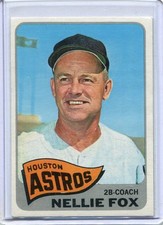 1965 Topps Baseball Card Nellie Fox HOF Houston Astros Near Mint # 485
