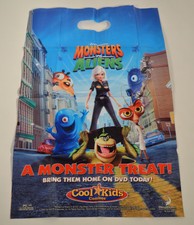2009 Monsters Vs Aliens 18" Trick or Treat Halloween Candy Bag Hardee's Carls Jr