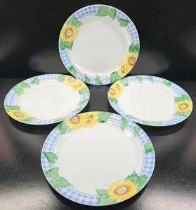 4 Corelle Sunsations Dinner Plates Set Vintage Corning Floral Microwave Dish Lot - Picture 1 of 24