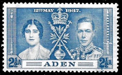 1937 Aden SC#14  CORONATION ISSUE MLH OG VF - Image 1 of 2