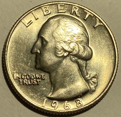 GEM BU 1968 Washington Quarter Philadelphia Uncirculated -Buy More, Save More! Cover