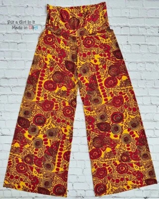 USA New JUp PLUS SIZE Womens HIGH WAIST MUSTARD NATIVE PALAZZO PANTS XL 1X 2X 3X - Image 1 of 2
