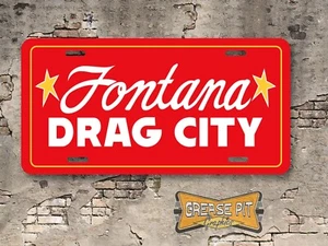Inserto de placa de matrícula rojo Fontana Drag City Booster - Imagen 1 de 1