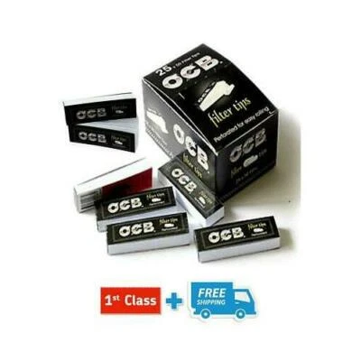 OCB ROACH FILTER TIPS PERFORATED FOR EASY ROLLING PAPERS BOOKLETS (5,10,20) - Image 1 of 2