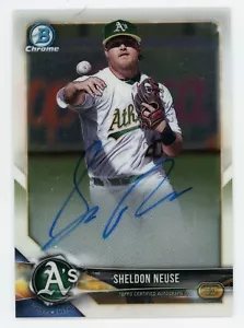 2018 Bowman Chrome Sheldon Neuse Auto Autograph #BCPA-SN Dodgers - Picture 1 of 1
