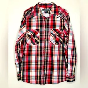 Camisa AK Premium a Cuadros Bordada Botón Frontal Para Hombre Talla M - Imagen 1 de 6