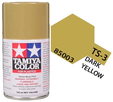 Pintura en aerosol laca amarilla oscura Tamiya 85003 TS-3 100 ml TAM85003 - EE. UU. Foto 1 de 1