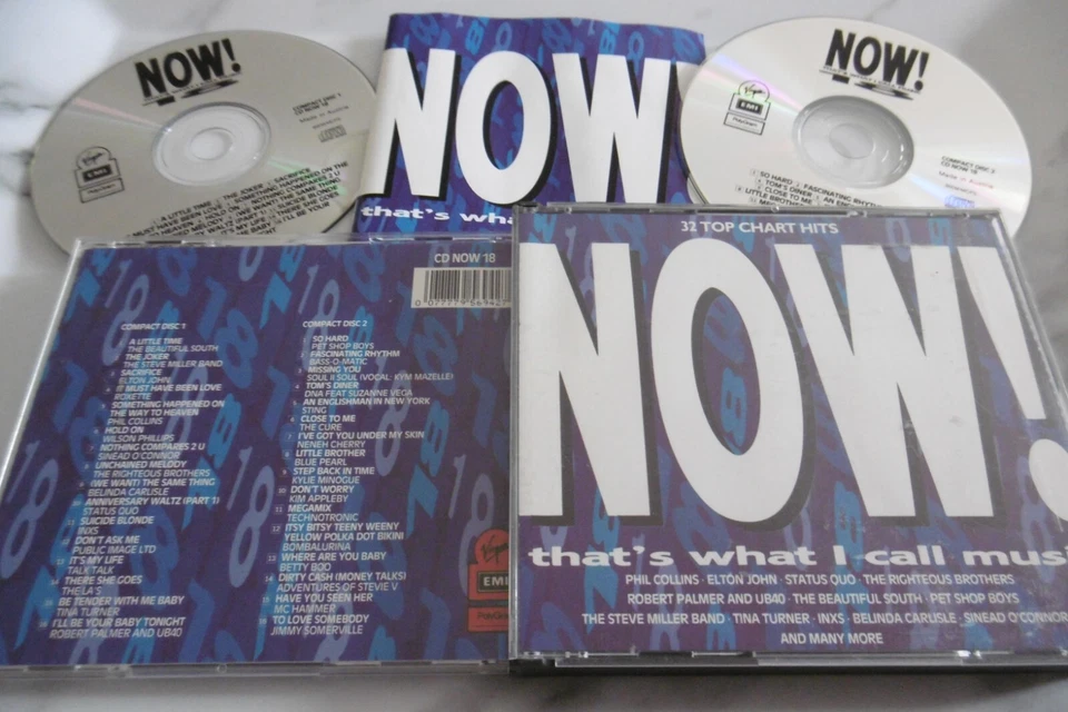 NOW THAT'S WHAT I CALL MUSIC 18 FAT BOX 1990 ELTON PSB QUO INXS CURE PIL LA'S - Image 1 of 1