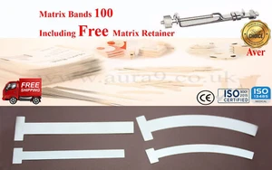 Dental Matrix Bands T Bands,100 Pcs Pack,Free Matrix Retainer Worldwide Delivery - Picture 1 of 7