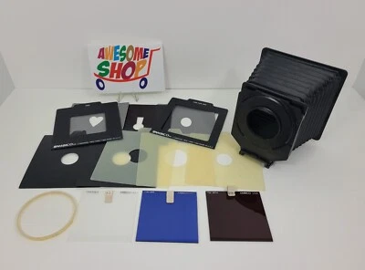 AMBICO THE SHADE+ COMPENDIUM LENS HOOD SHADE w/ 10 Masks, 1 Adapter, 4 Filters - Image 1 of 4