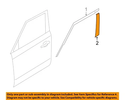 KIA OEM 14-18 Soul Puerta Delantera-Cinta Negra Derecha 86373B2000 Foto 1 de 2