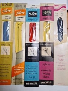 TODAS Cremalleras de Garra Lote Mixto 5 De Colección Falda Vestido Escote Cremallera Mágica Azul Amapola - Imagen 1 de 7