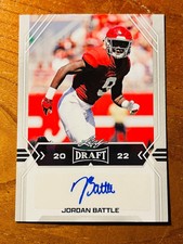 Jordan Battle 2022 Leaf Draft Rookie Autograph Football Card BA-JB1