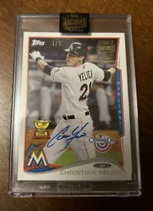 Christian Yelich 1/1 Autograph On Card - 2021 Topps Signature All Star Rookie - Picture 1 of 2