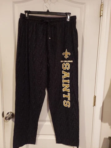 New Orleans Saints NFL Team Mens  Pajama Lounge Comfy Soft Pants Size Large Cover