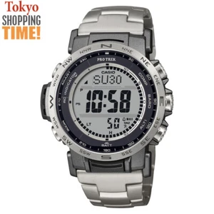 CASIO PRO TREK PRW-35TLD-7JF Climber Luminous Dial Solar Titanium Men Watch - Picture 1 of 13