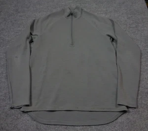 IBEX Sweater Mens L Grey 1/2 Zip Pullover Mock Neck Wool Knit Outdoors - Picture 1 of 12