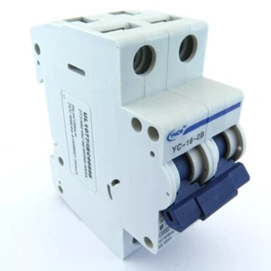 YC-16-2B YuCo DIN Rail Miniature Circuit Breaker 2P 16A B Curve 277/480V 50/60Hz - Picture 1 of 4