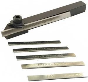 8mm Mini Parting Tool Cut Off Holder with 6 Pieces HSS Blades | USA STOCK - Picture 1 of 4