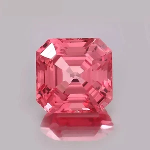 AAA Premium Qualität Ceylon Padparadscha Saphir Asscher Schliff Edelstein 14x14 mm - Bild 1 von 8