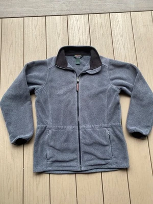 L.L. Bean Gray Fleece Full Zip Up Long Sleeve Jacket With Pockets Size Small - Image 1 of 4