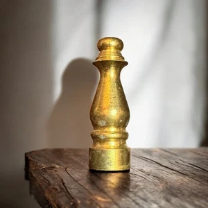 Vintage Brass Finial Lamp Topper Ornate Decorative Threaded Cap Estate Find - Picture 1 of 18