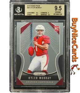 2019 Kyler Murray Panini Base RC Rookie # 301 BGS 9.5 Gem Mint - Picture 1 of 4