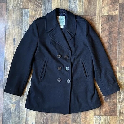Black vintage DSCP Quarterdeck collection wool Peacoat size 14L - Image 1 of 4