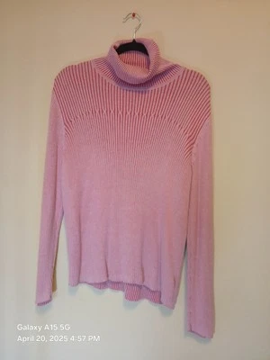 Camisa de mujer Columbia manga larga talla XL rosa acanalada Foto 1 de 4