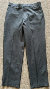 Vintage Levis Pants Mens 34x30 Black Action Slacks Flat Front Polyester - Picture 1 of 4