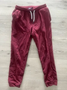 Vineyard Vines Maroon Boys L Fleece Drawstring Pocket Jogger Sweatpants - Picture 1 of 4