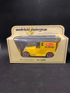 Vintage Matchbox Models of Yesteryear - Yellow Y5 1927 Talbot - Taystee w/ Box - Picture 1 of 5
