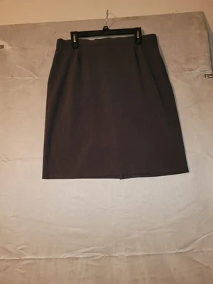 Women's Pencil Skirt Size 14 Grey Pin Striped Back Slit - Image 1 of 4