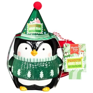 Christmas Penguin Mug & Hot Chocolate Set Ideal Christmas Hot Chocolate Gift Set - Picture 1 of 7