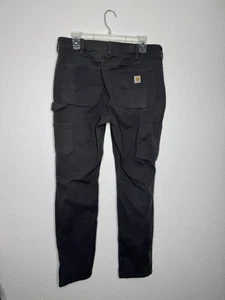 EUC Carhartt Rugged Flex Canvas Work Pants Women’s 12 Regular Gray Relaxed Fit - Picture 1 of 19