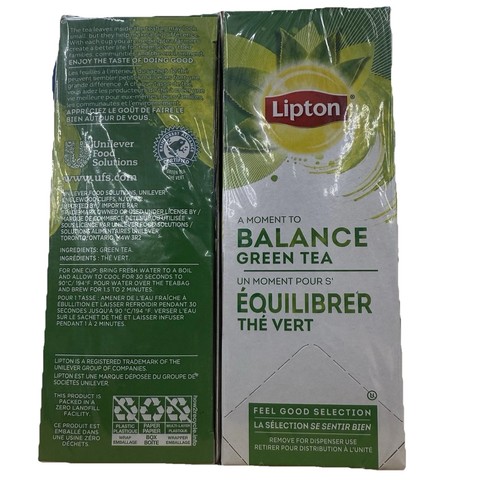 3 x Lipton BALANCE GREEN TEA - Enveloped 3 x 25 Tea Bags 32g / 1.12oz ...