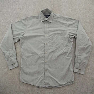 Camisa masculina Lucchese cinza média botão para cima ocidental manga longa logotipo - Imagem 1 de 4