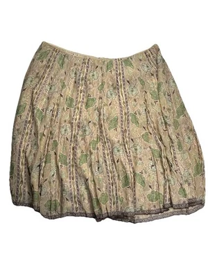 Talbots Midi Skirt Nature Color Silk Fairy Whimsical Floral Y2K Women’s Sz 24W - Image 1 of 4