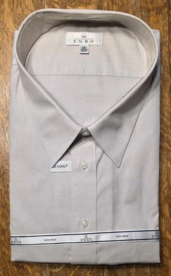 NWT Men's Enro Dress Shirt Collar 22 Sleeve 35-36 2-ply non-iron "Dusk" - Image 1 of 4