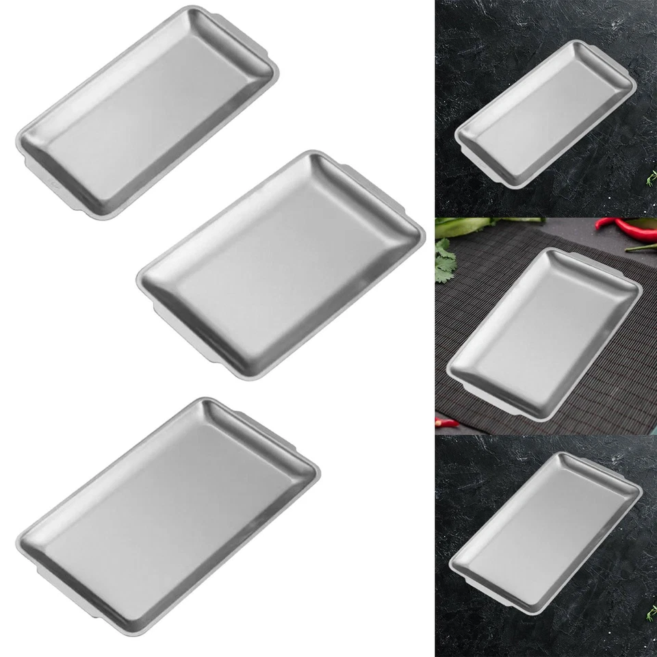 Stainless Steel Food Serving Tray, Serving Platter Organizer - Image 1 of 1