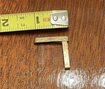 Antique 10K Gold Collar Stays Pair – Pat. 1915 F.P. Co. – 1” – 1.98g – Engraved - Image 1 of 3