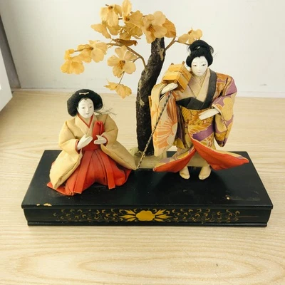 Vintage - Japanese - Hina Doll - Gofun - Court Lady's  - Handmade/8” Tall Tree - Image 1 of 4