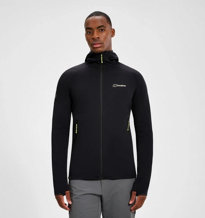 Berghaus Hombre Kinetic Powerstretch Sudadera con Capucha Negra NUEVA Foto 1 de 4