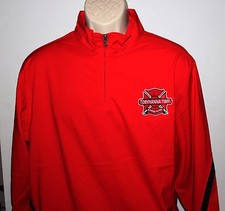Tobyhanna Township Volunteer Fire Company Men's Red 1/4 Zipper Pullover Jacket