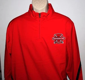 Tobyhanna Township Volunteer Fire Company Men's Red 1/4 Zipper Pullover Jacket - Picture 1 of 5