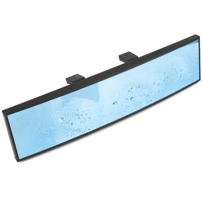 Espejo retrovisor interior azul 290 mm ancho convexo clip antirreflejo universal Foto 1 de 4