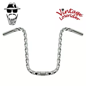 Manubrio bici ritorto quadrato 13" originale Lowrider morsetto 25,4mm piastra cromata - Foto 1 di 1