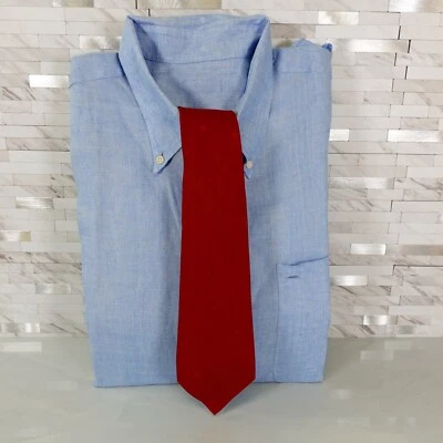 Corbata Pierre Cardin para Hombre Roja Sólida Seda Brillante Vino Simple Básica Adulto Estrecha Foto 1 de 4