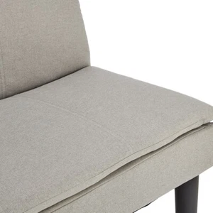 Sarantino 3 Seater Modular Faux Linen Fabric Sofa Bed Couch Light Grey - Picture 1 of 12